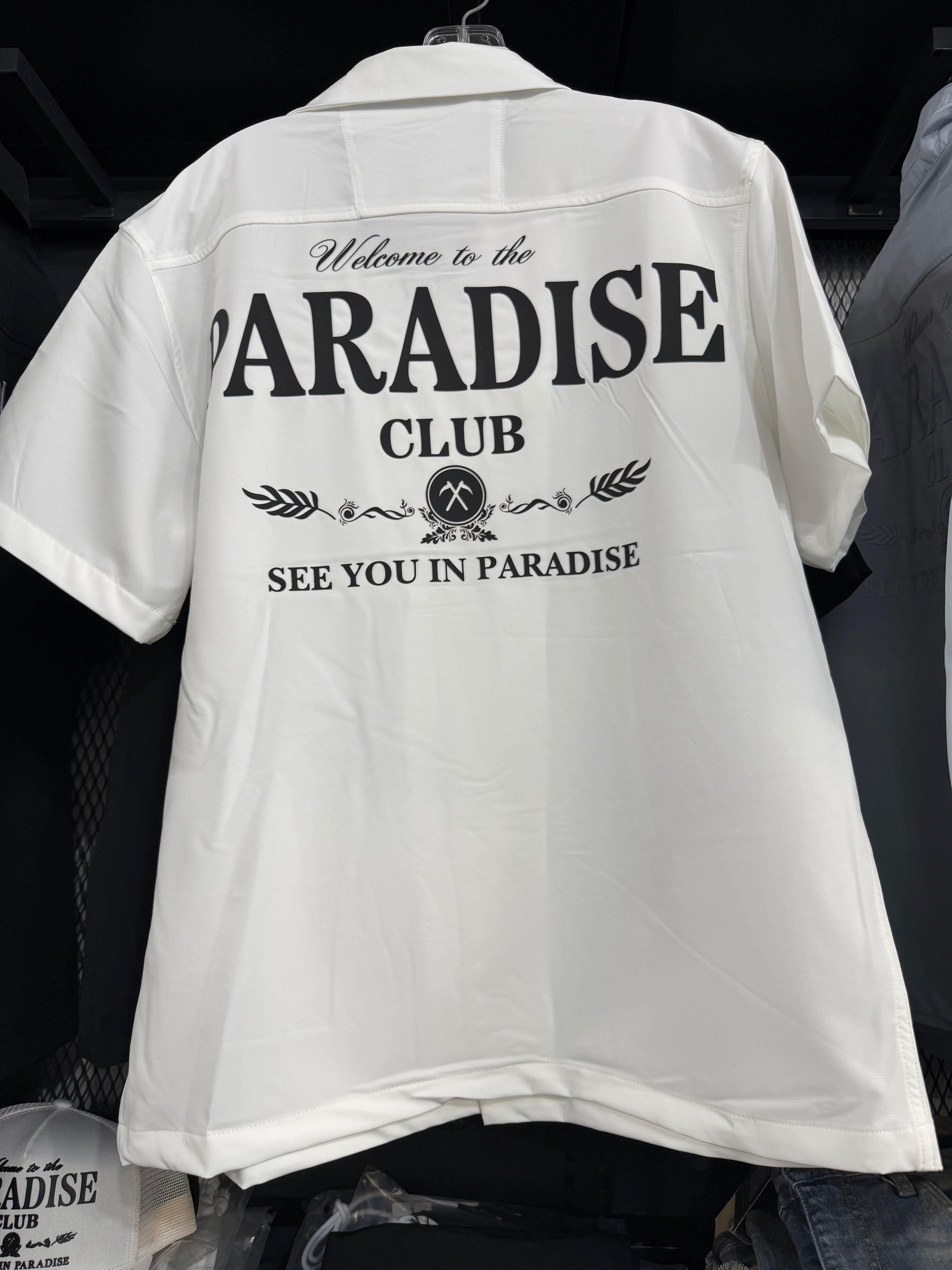 See You In Paradise Two-Piece Set – White Shirt & Shorts (Styles 2066 / 2066S)