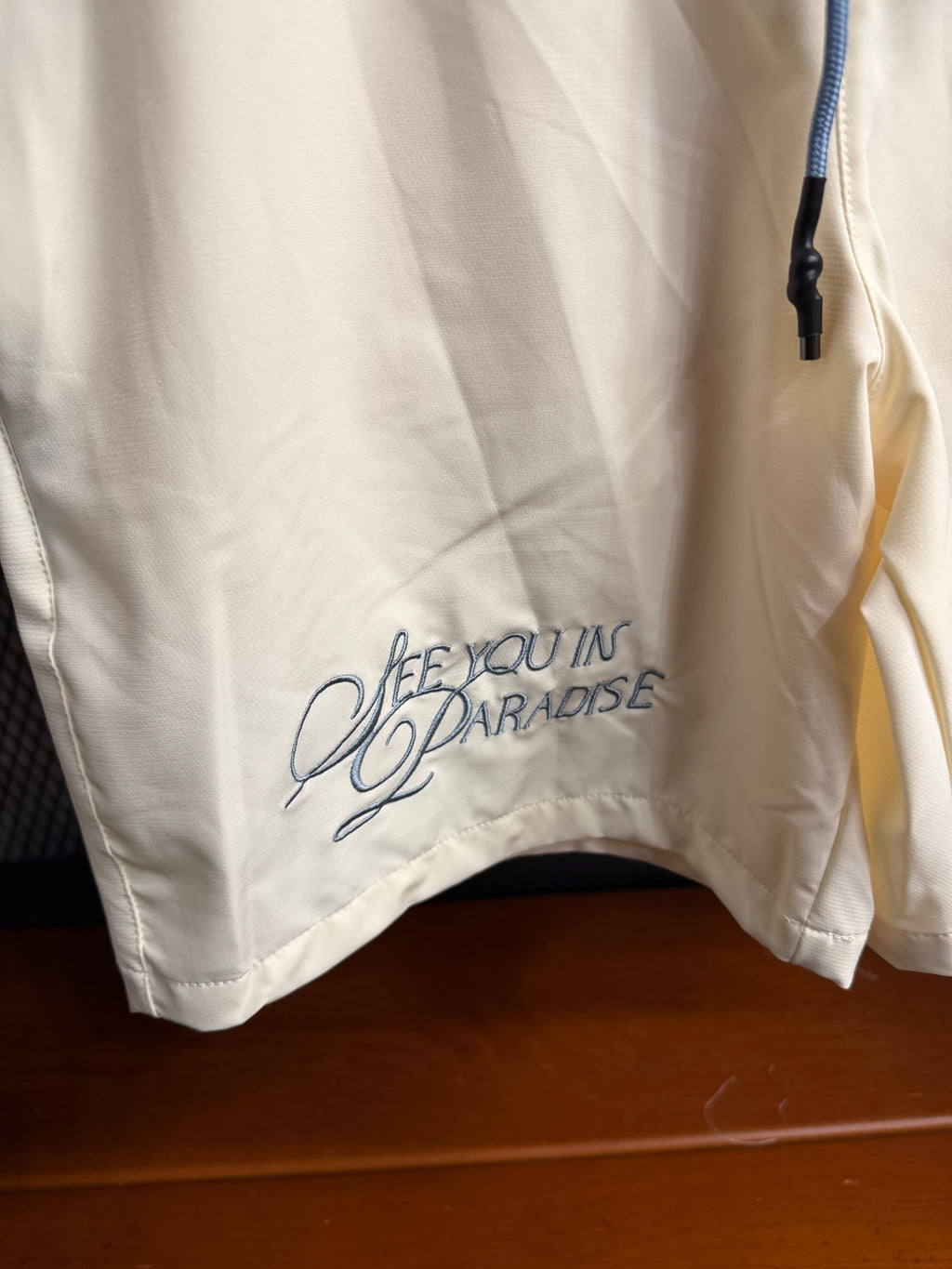 See You In Paradise Two-Piece Set – Cream Shirt & Shorts (Styles 2080 / 2080S)