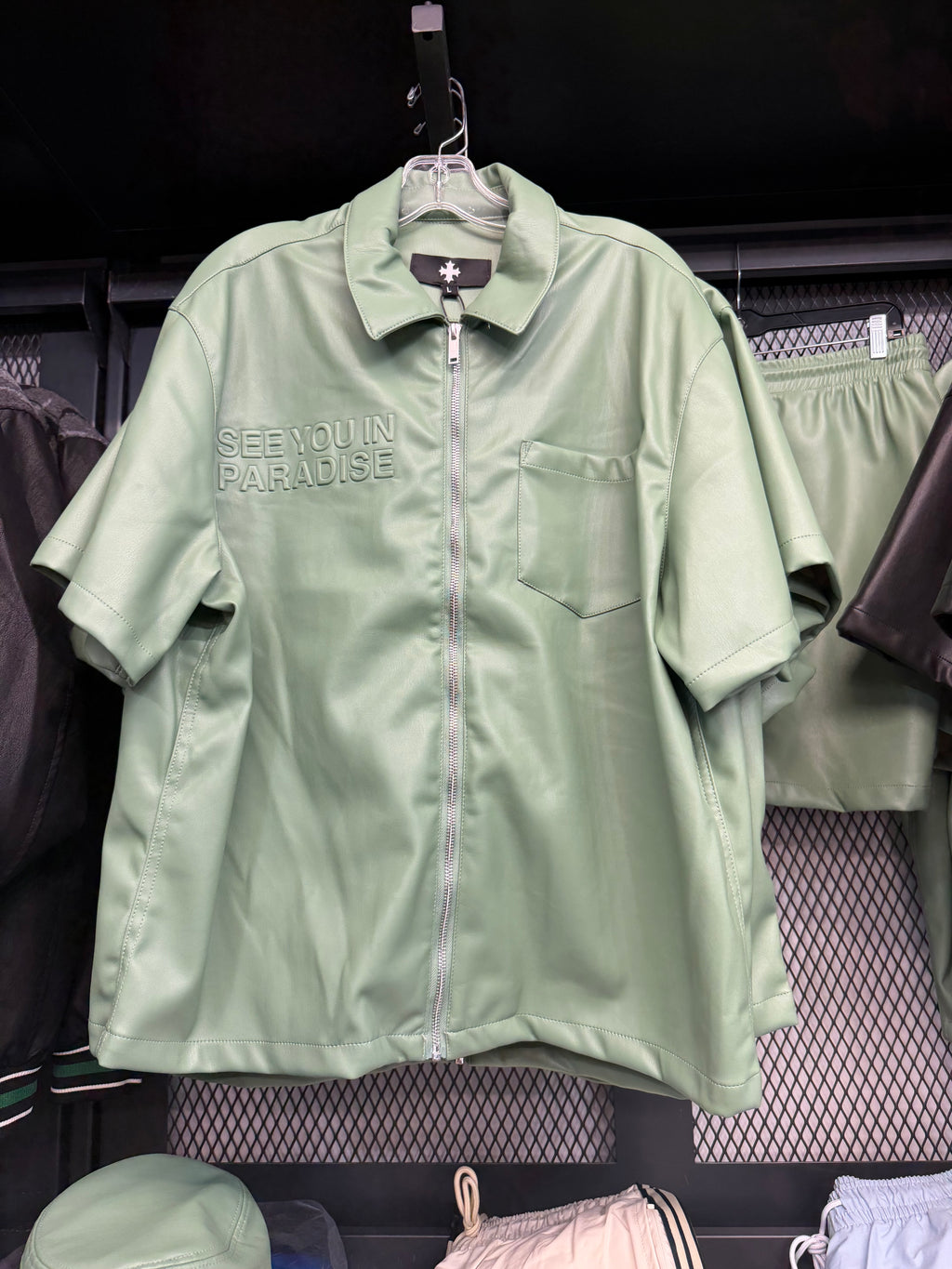 See You In Paradise Two-Piece Set – Moss Shirt & Shorts (Styles 2077 / 2077S)