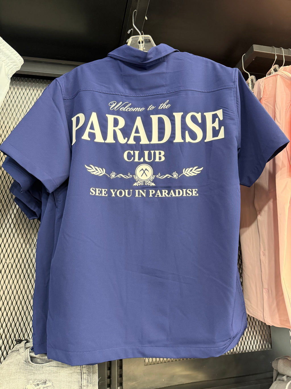 See You In Paradise Two-Piece Set – Navy Shirt & Shorts (Styles 2066 / 2066S)