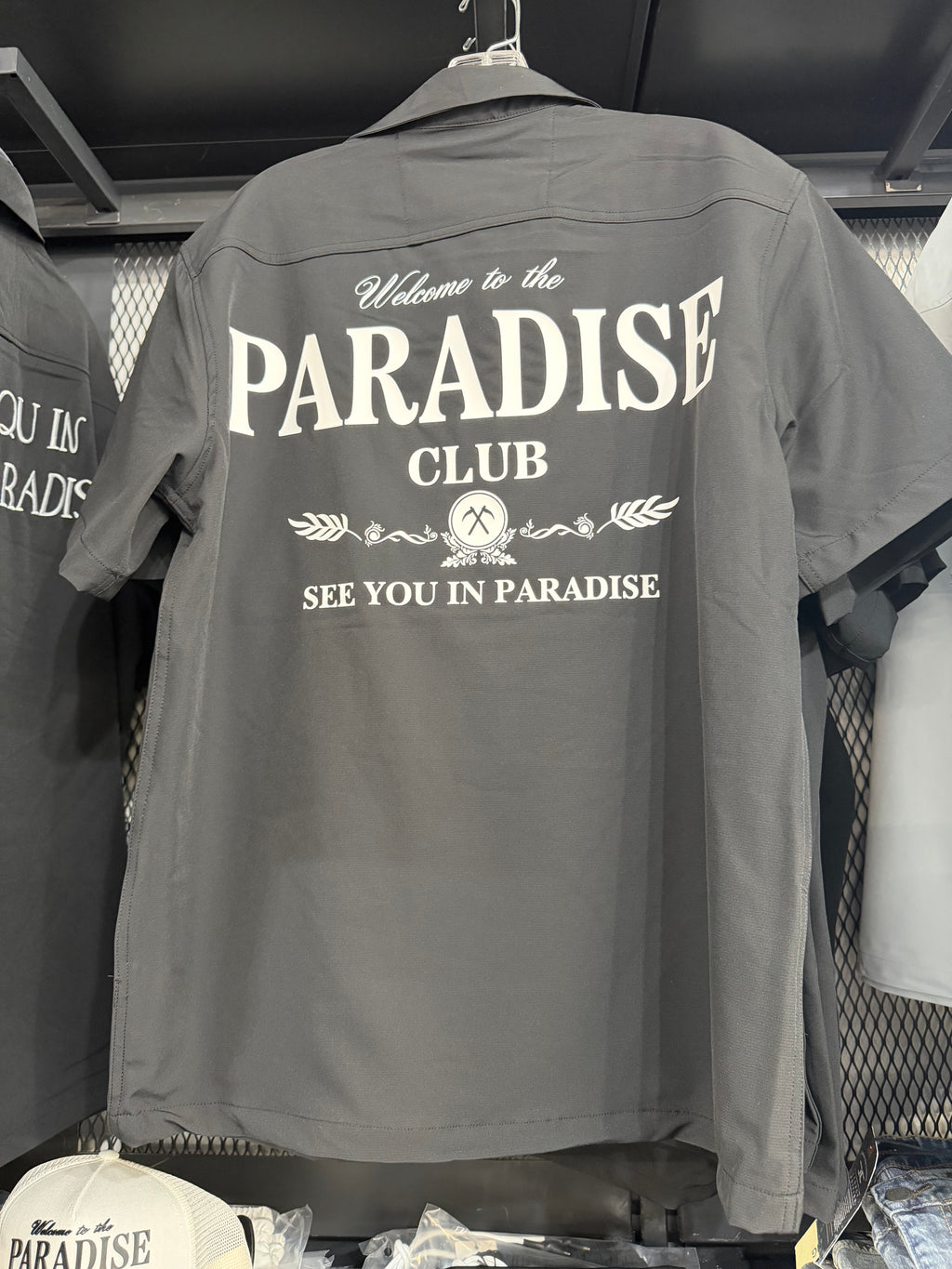 See You In Paradise Two-Piece Set – Black Shirt & Shorts (Styles 2066 / 2066S)