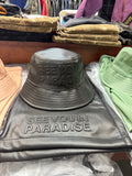 Leather black see you in paradise hat