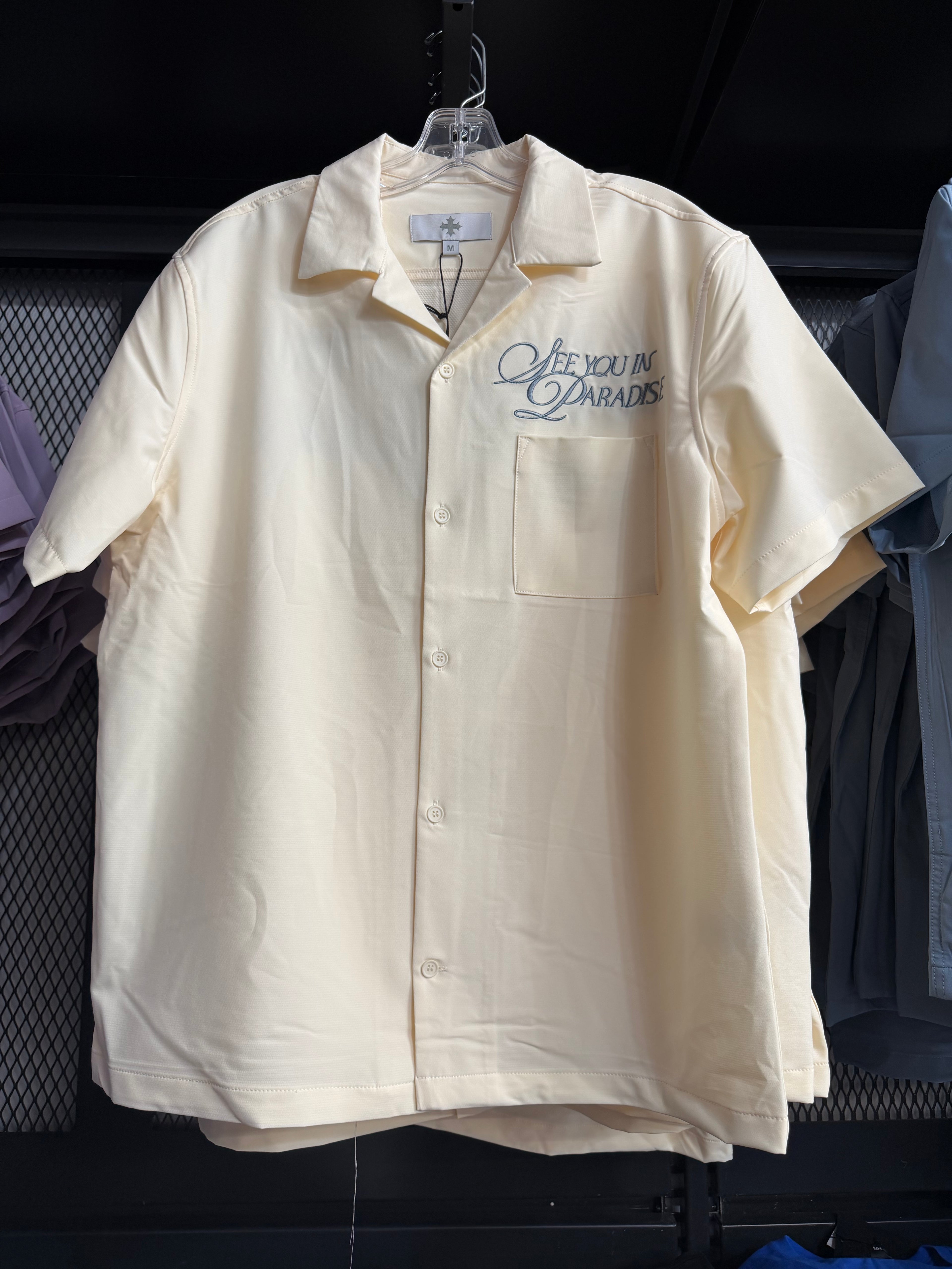 See You In Paradise Two-Piece Set – Cream Shirt & Shorts (Styles 2080 / 2080S)