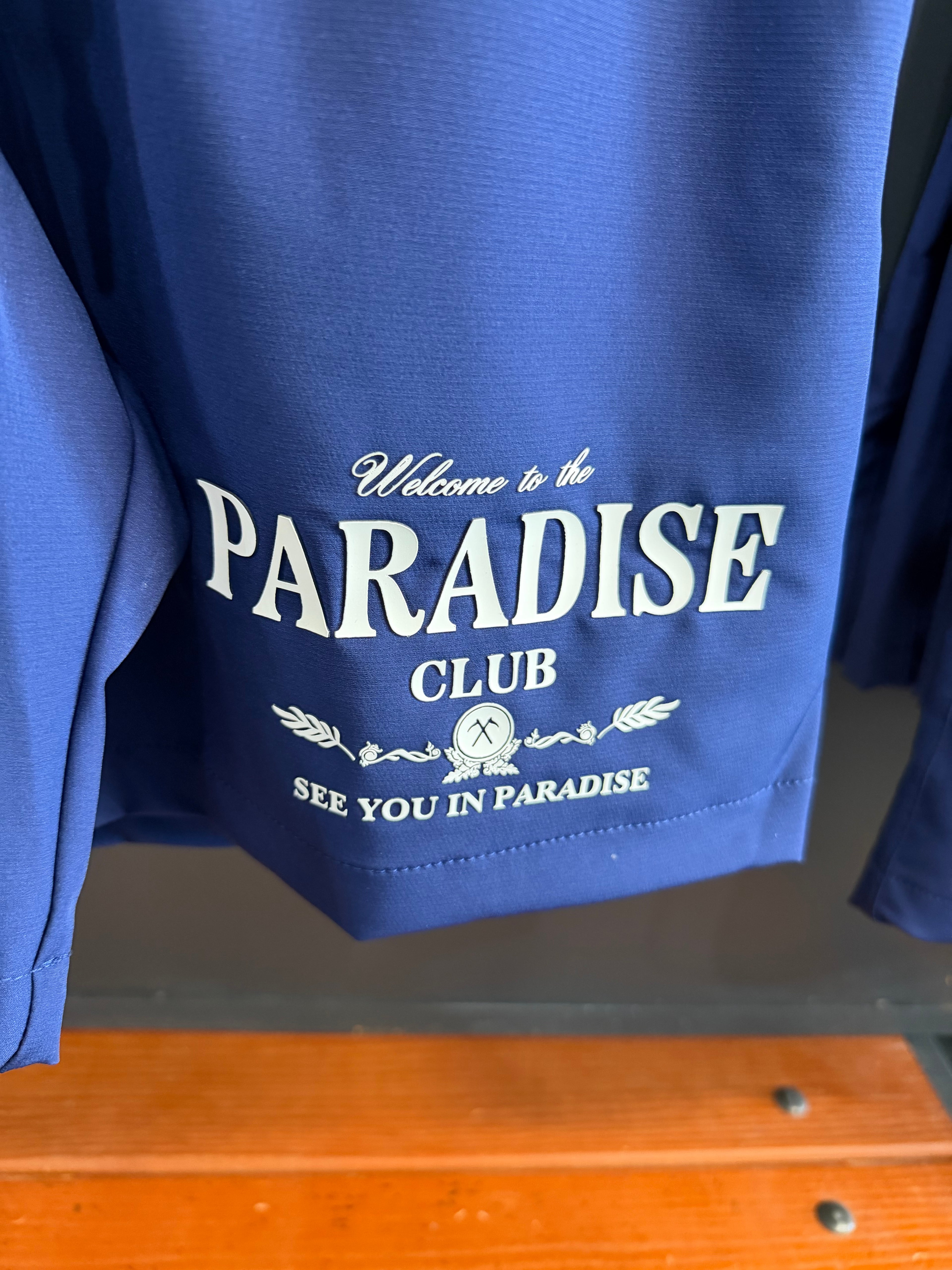 See You In Paradise Two-Piece Set – Navy Shirt & Shorts (Styles 2066 / 2066S)
