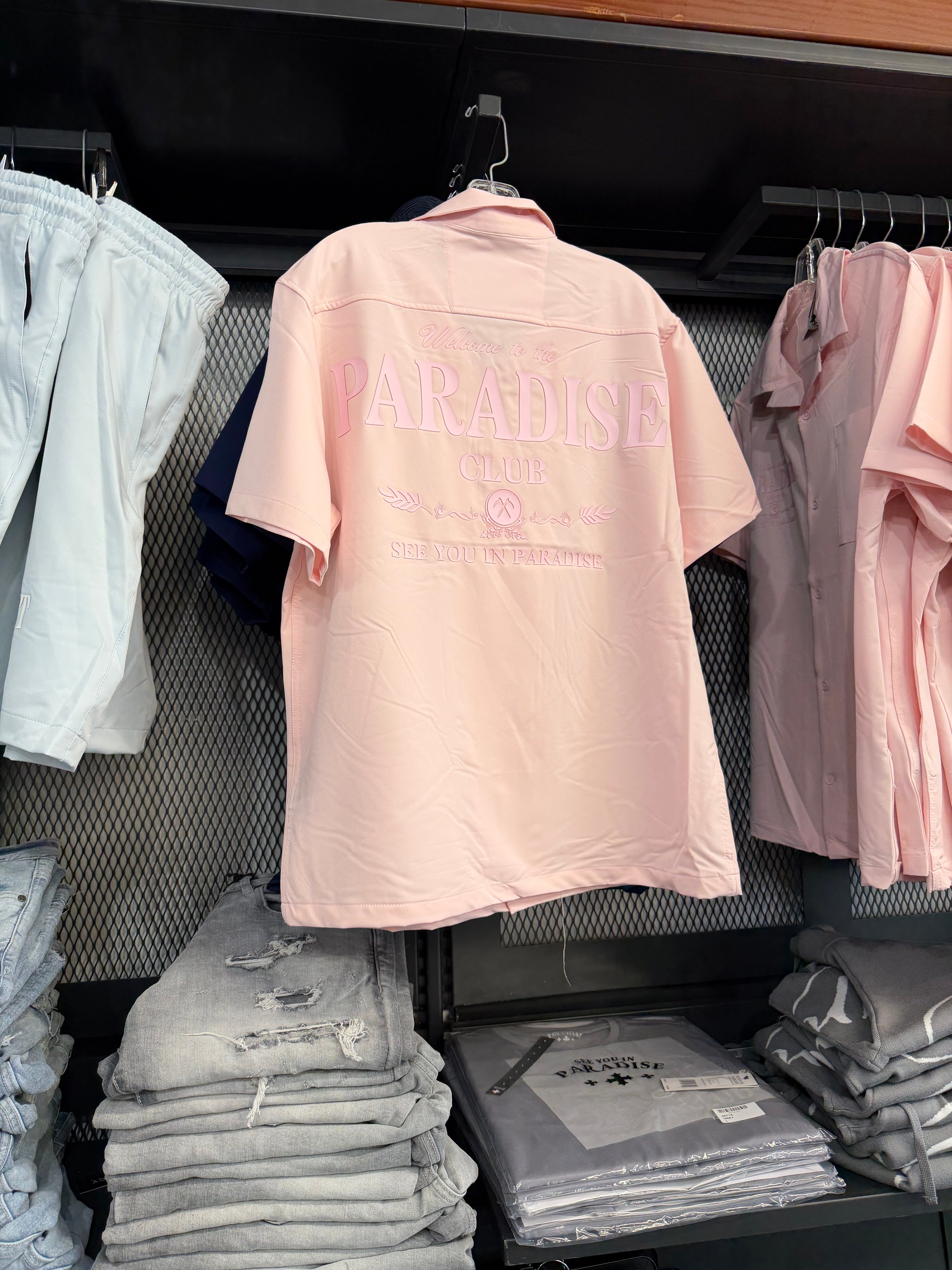 See You In Paradise Two-Piece Set – Light Pink Shirt & Shorts (Styles 2066 / 2066S)