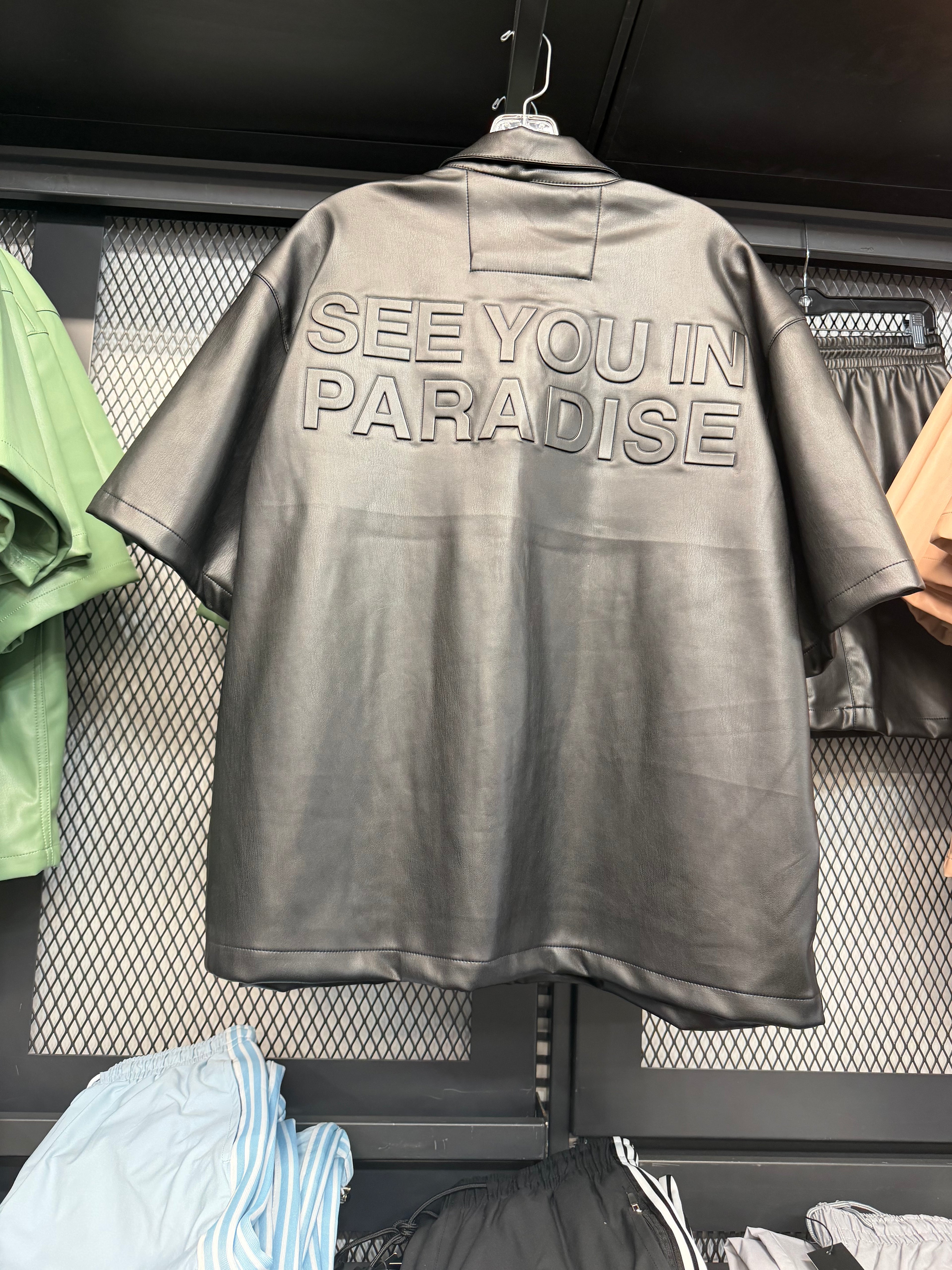 See You In Paradise Two-Piece Set – Black Shirt & Shorts (Styles 2077 / 2077S)