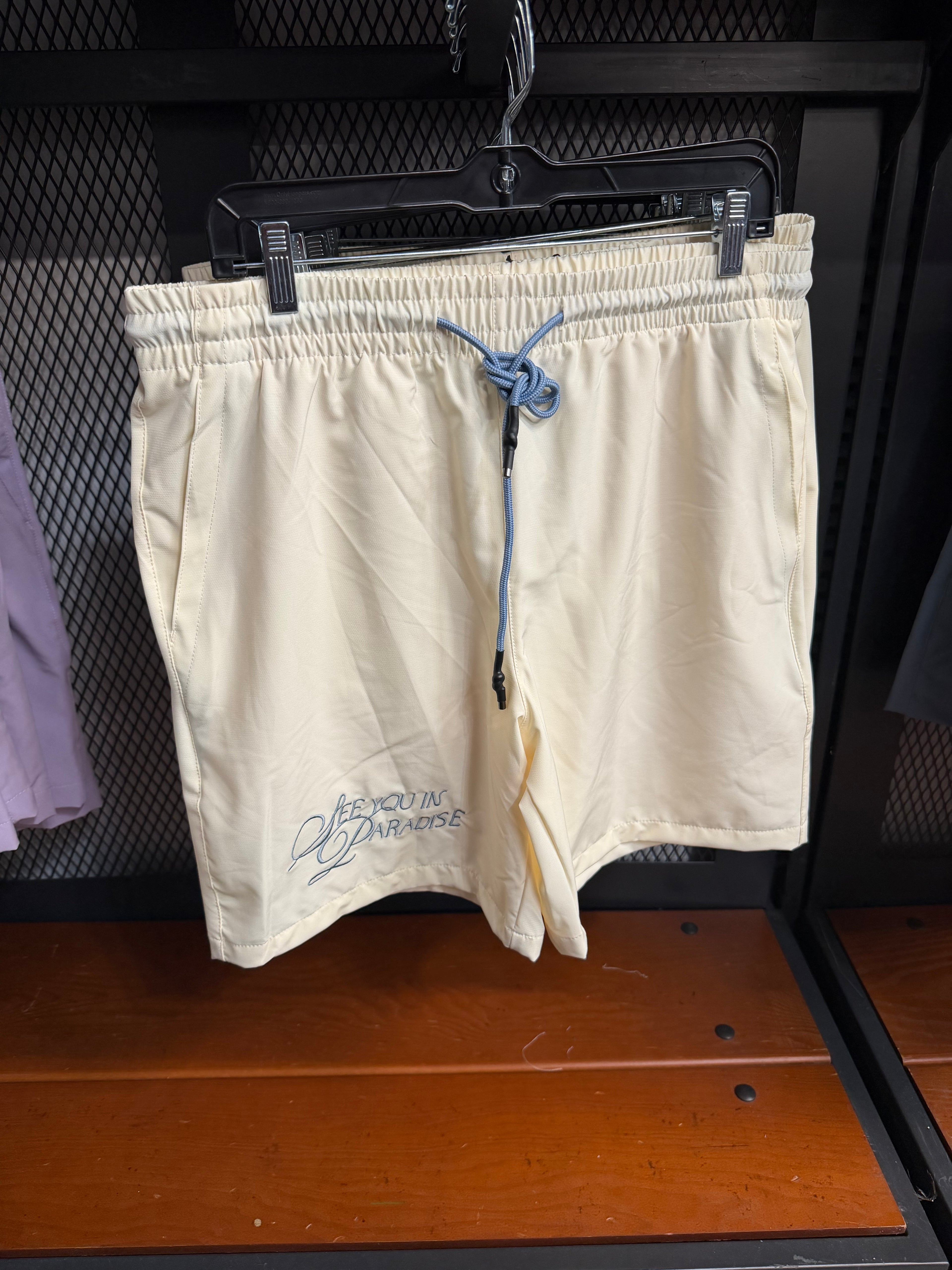 See You In Paradise Two-Piece Set – Cream Shirt & Shorts (Styles 2080 / 2080S)