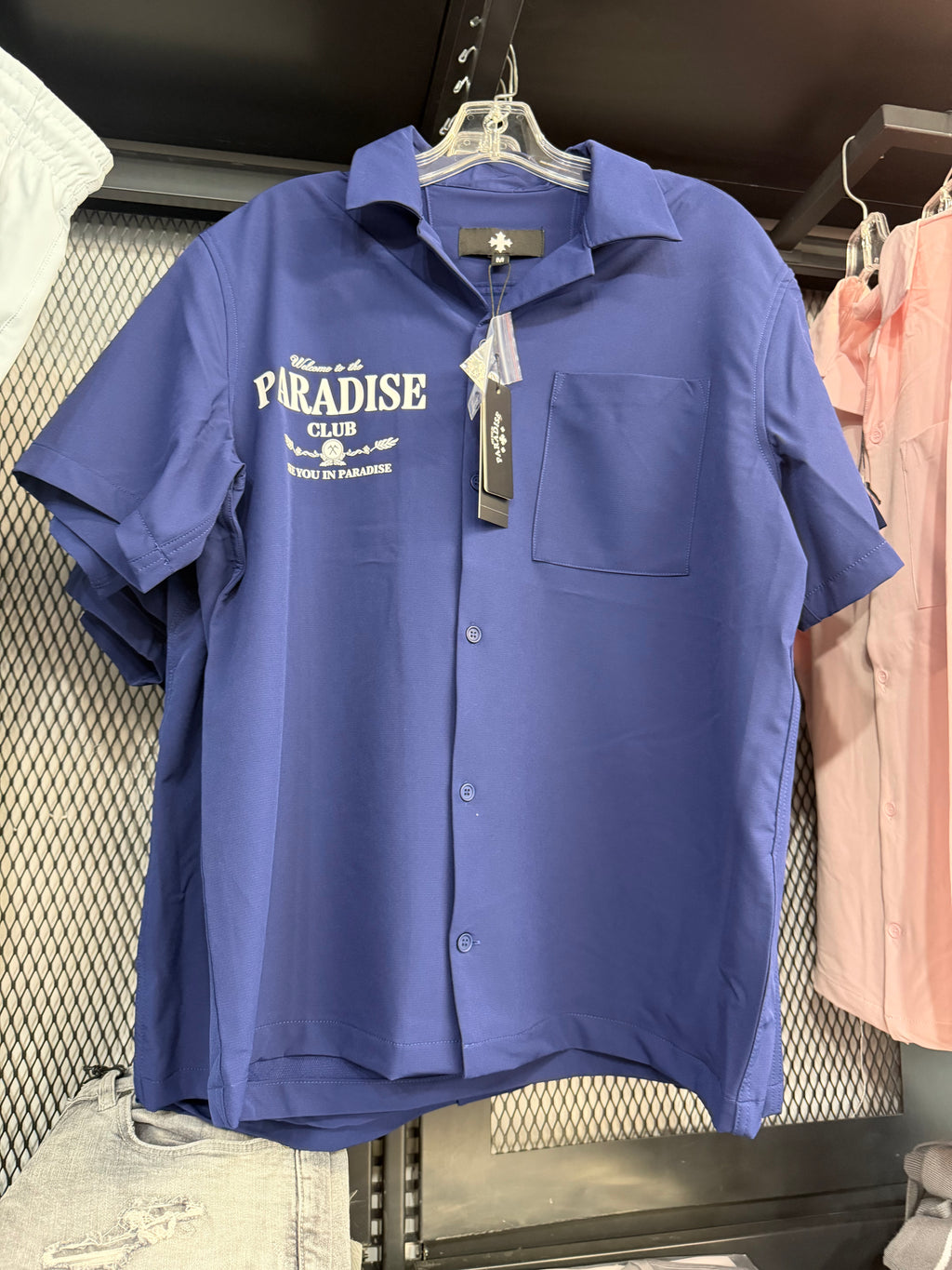 See You In Paradise Two-Piece Set – Navy Shirt & Shorts (Styles 2066 / 2066S)