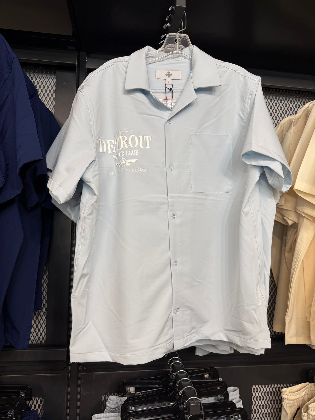 See You In Paradise Two-Piece Set – Light Blue Shirt & Shorts (Styles 2092 / 2092S)
