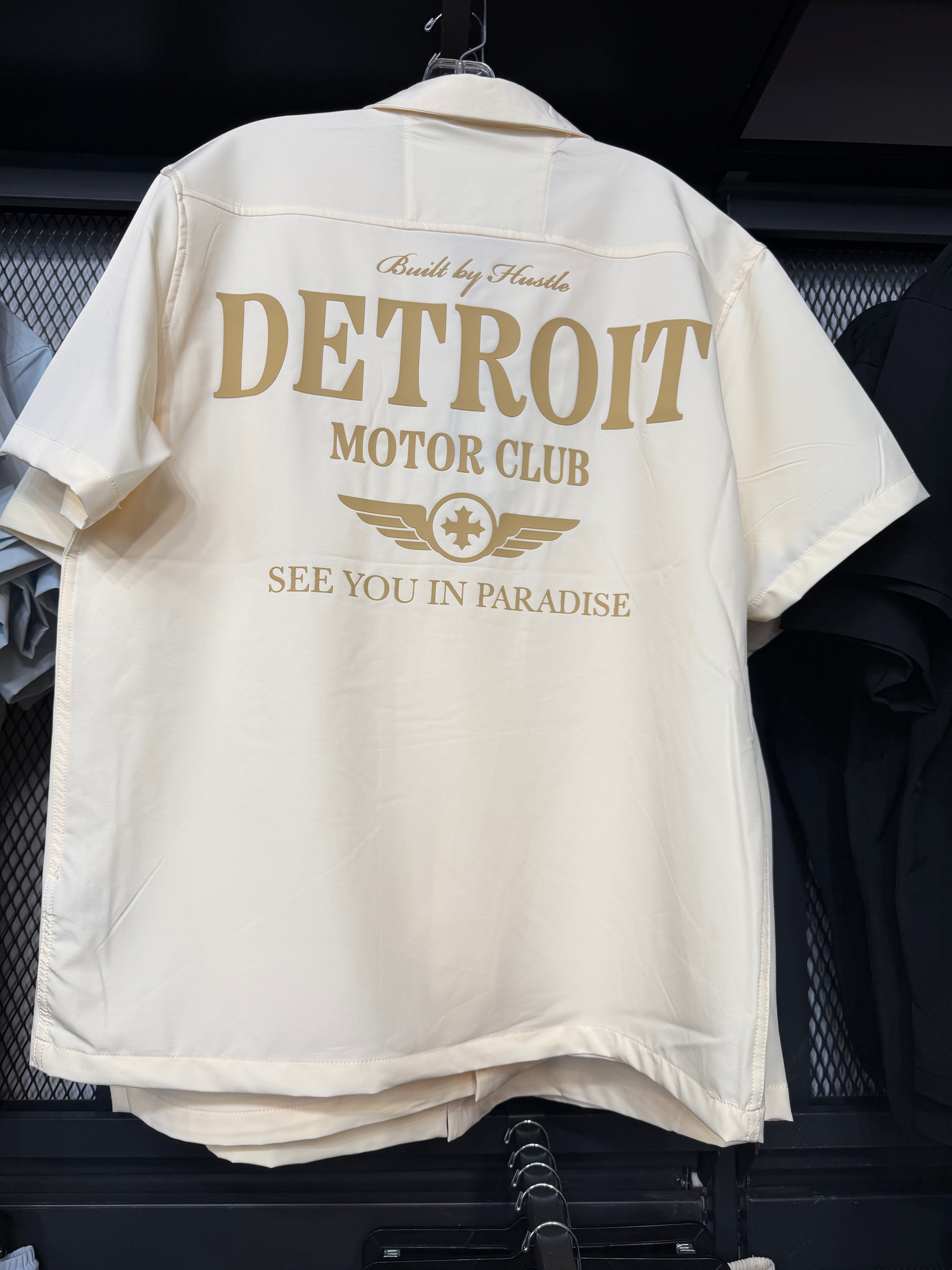 See You In Paradise Two-Piece Set – Cream Shirt & Shorts (Styles 2092 / 2092S)